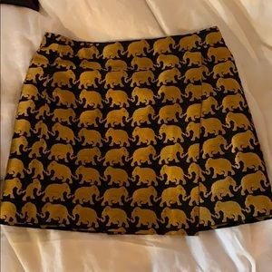 J.Crew Gold Foil Elephant Wrap Skirt
